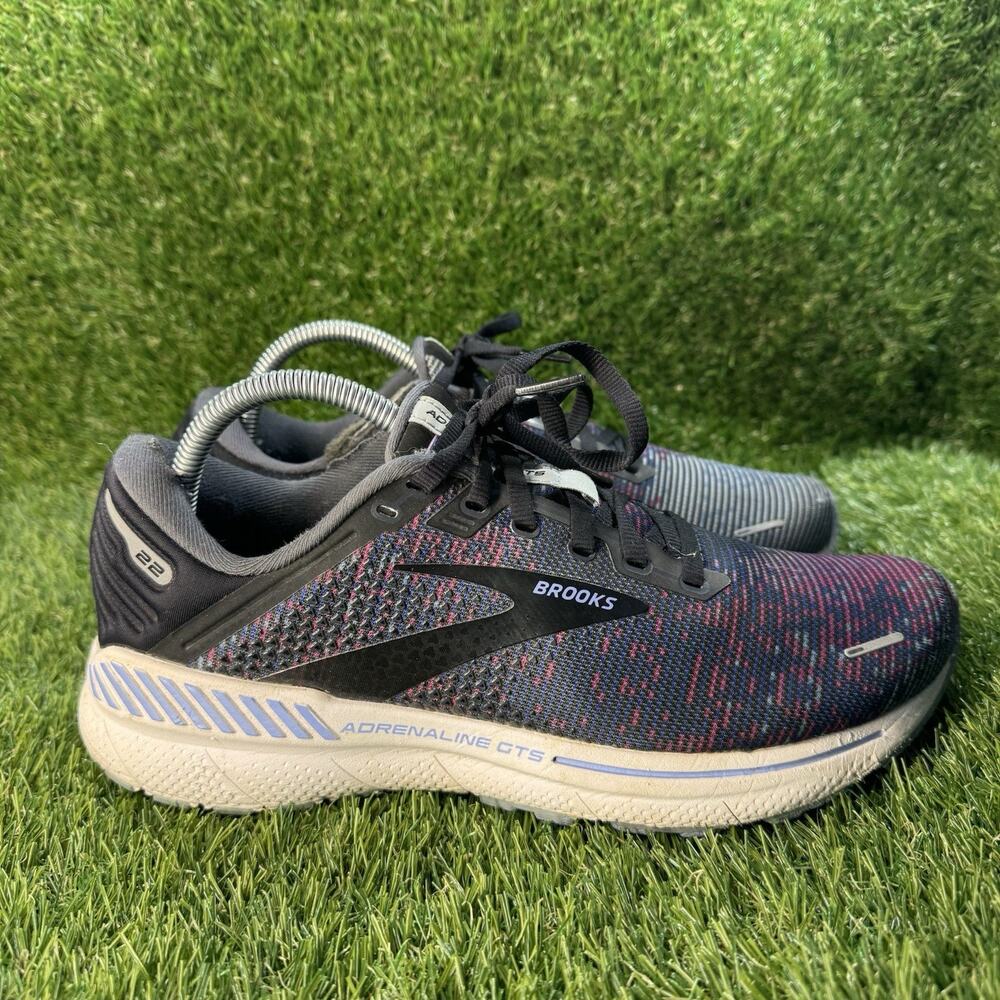 Brooks Adrenaline GTS 22 Shoes Womens Size 9.5 Black Running B Width